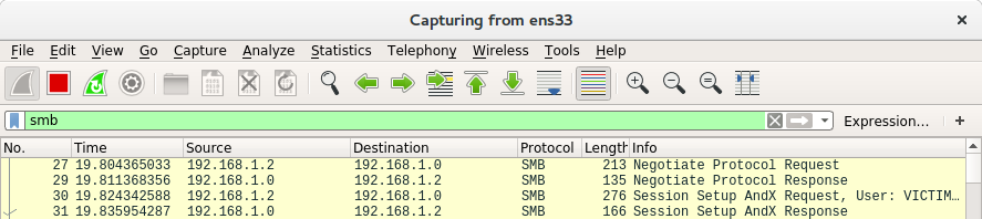 Wireshark trace 1